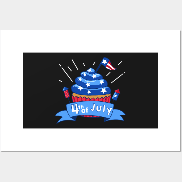 4th of July Cupcake Wall Art by DreamPassion